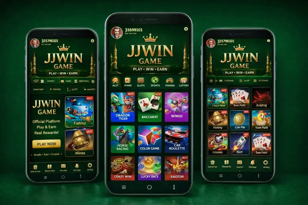 JJWIN Game image show deferent Games in JJwing Game app